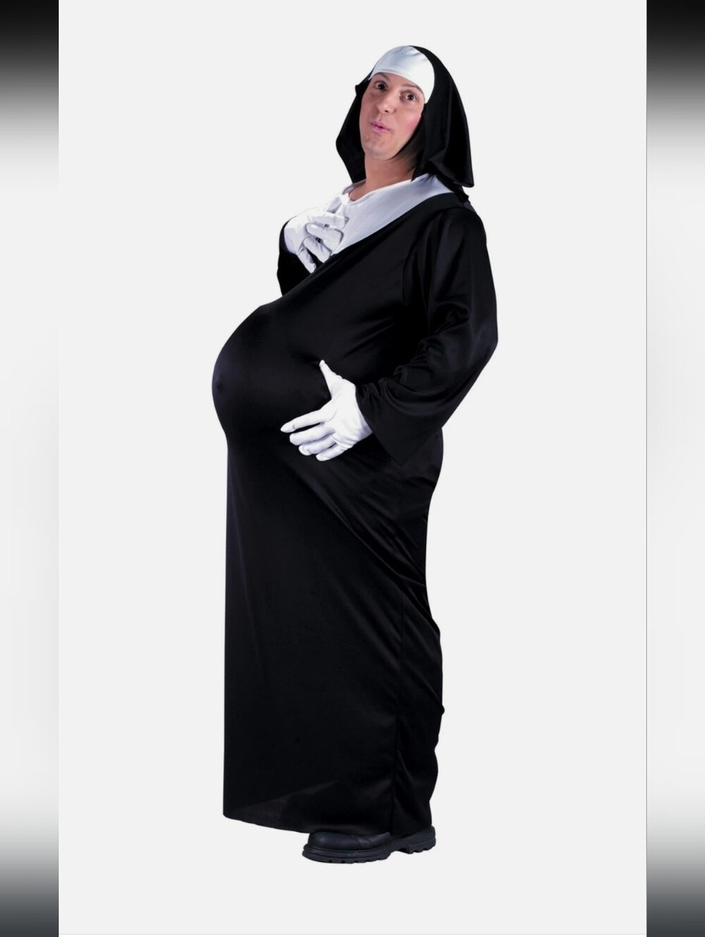 Pregnant Nun Costume OSFM-unisex